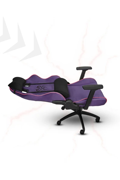 XMAX / Rio Balerion Terletmez Kadife Kumaş Mor Gaming Oyuncu Koltuğu / 120 Kg Taşır - Resim 4