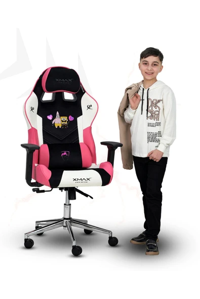 XMAX / Mini Rio Sunger Bob Kumaş Pembe Çocuk Oyuncu Koltuğu / 85 KG Taşır ürün görseli