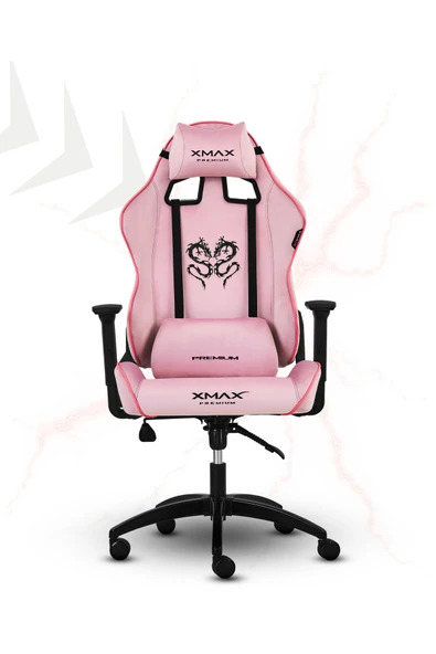 XMAX / Rio Balerion Terletmez Kadife Kumaş Pembe Gaming Oyuncu Koltuğu / 120 Kg Taşır - Resim 4