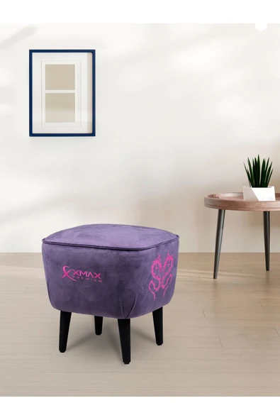 XMAX Arya Baby Face Kadife Mor Kumaş Üstü Kalın Süngerli Kaliteli Ayak Uzatma Pufu Mode:8 - Resim 2