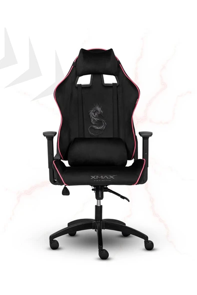 XMAX / Rio Balerion Terletmez Kadife Kumaş Siyah Gaming Oyuncu Koltuğu / 120 Kg Taşır - Resim 3