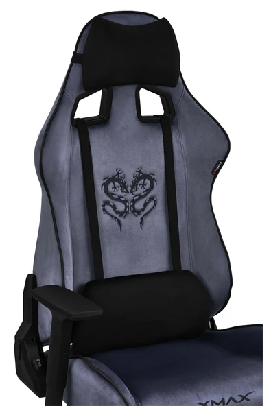 XMAX / Rio Plus Balerion Terletmez Kadife Kumaş Antrasit Gaming Oyuncu Koltuğu / 120 Kg Taşır ürün görseli