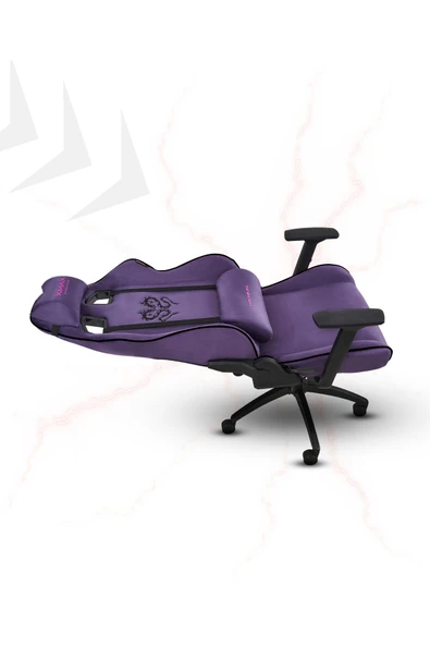 XMAX / Rio Plus Balerion Terletmez Kadife Kumaş Mor Gaming Oyuncu Koltuğu / 120 Kg Taşır - Resim 4