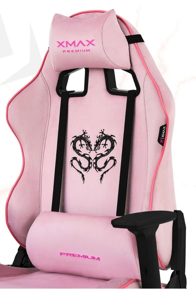 XMAX / Rio Balerion Terletmez Kadife Kumaş Pembe Gaming Oyuncu Koltuğu / 120 Kg Taşır ürün görseli