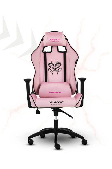XMAX / Rio Balerion Terletmez Kadife Kumaş Pembe Gaming Oyuncu Koltuğu / 120 Kg Taşır - Resim 6