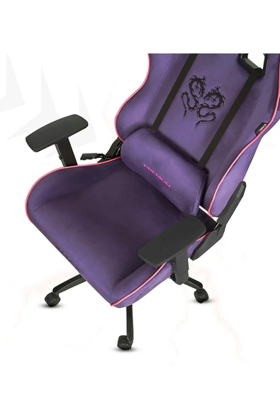 XMAX / Rio Balerion Terletmez Kadife Kumaş Mor Gaming Oyuncu Koltuğu / 120 Kg Taşır - Resim 2