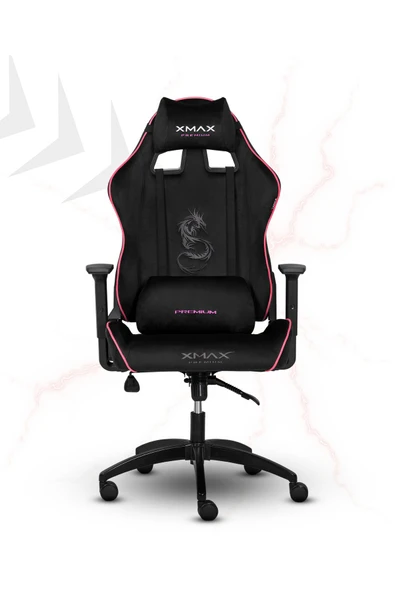 XMAX / Rio Balerion Terletmez Kadife Kumaş Siyah Gaming Oyuncu Koltuğu / 120 Kg Taşır - Resim 6