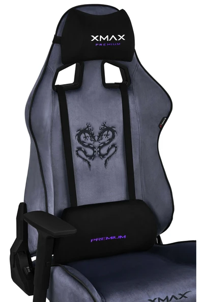 XMAX / Rio Plus Balerion Terletmez Kadife Kumaş Antrasit Gaming Oyuncu Koltuğu / 120 Kg Taşır ürün görseli
