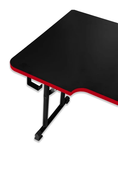 XMAX / JetKur Siyah MDF Bilgisayar Oyuncu Masası 140x70cm Sallanmaz Metal Ayaklı - Pratik Kurulum - Resim 6