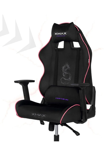 XMAX / Rio Balerion Terletmez Kadife Kumaş Siyah Gaming Oyuncu Koltuğu / 120 Kg Taşır - Resim 6