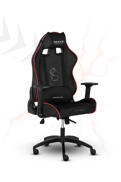 XMAX / Rio Balerion Terletmez Kadife Kumaş Siyah Gaming Oyuncu Koltuğu / 120 Kg Taşır - Resim 3