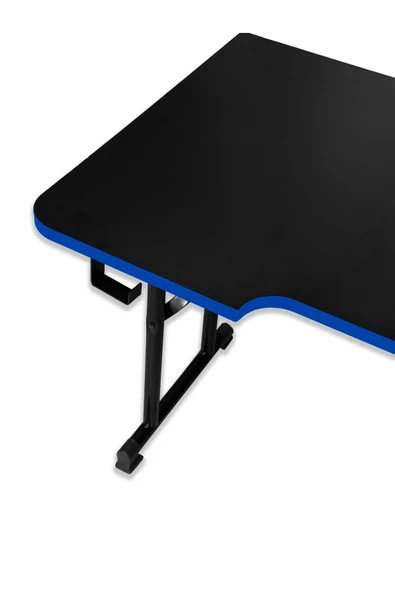 XMAX / JetKur Siyah MDF Bilgisayar Oyuncu Masası 160x70cm Sallanmaz Metal Ayaklı - Pratik Kurulum - Resim 4