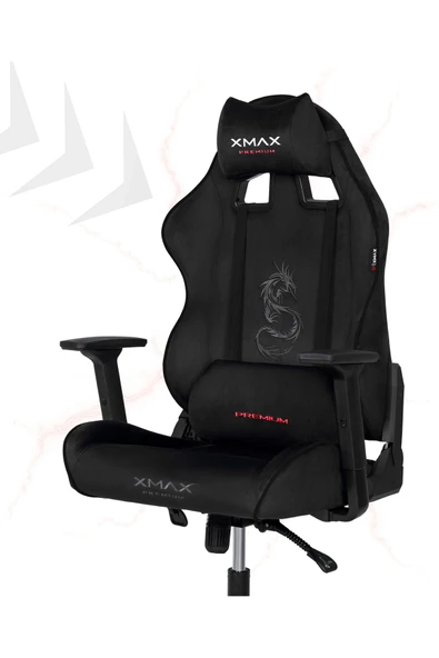 XMAX / Rio Balerion Terletmez Kadife Kumaş Siyah Gaming Oyuncu Koltuğu / 120 Kg Taşır - Resim 5