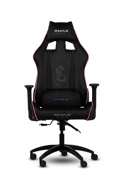 XMAX / Rio Pus Balerion Terletmez Kadife Kumaş Siyah Gaming Oyuncu Koltuğu / 120 Kg Taşır - Resim 3