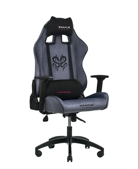 XMAX / Rio Balerion Antrasit Gri Kadife Terletmez Kumaş Gaming Oyuncu Koltuğu / 120 Kg Taşır ürün görseli
