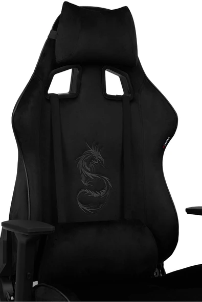 XMAX / Rio Pus Balerion Terletmez Kadife Kumaş Siyah Gaming Oyuncu Koltuğu / 120 Kg Taşır ürün görseli