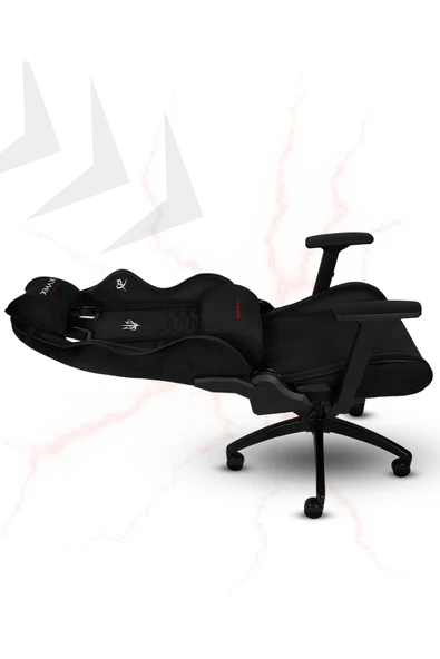 XMAX / Rio Terletmez Kısmi Derili Kadife Kumaş Kırmızı Siyah Gaming Oyuncu Koltuğu / 120 Kg Taşır - Resim 4