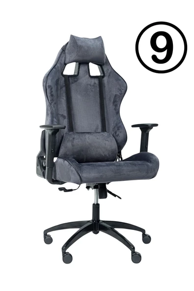 XMAX NO NAME / Rio Balerion Terletmez Kadife Kumaş Antrasit Gaming Oyuncu Koltuğu / 120 Kg Taşır ürün görseli