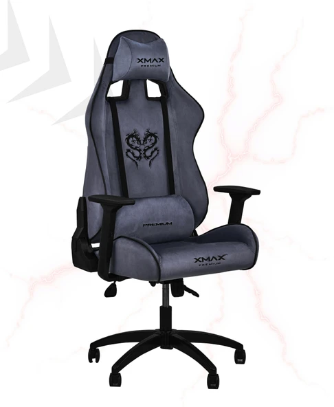 XMAX / Rio Plus Balerion Terletmez Kadife Kumaş Antrasit Gaming Oyuncu Koltuğu / 120 Kg Taşır ürün görseli