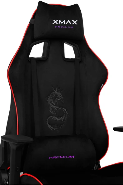 XMAX / Rio Pus Balerion Terletmez Kadife Kumaş Siyah Gaming Oyuncu Koltuğu / 120 Kg Taşır ürün görseli
