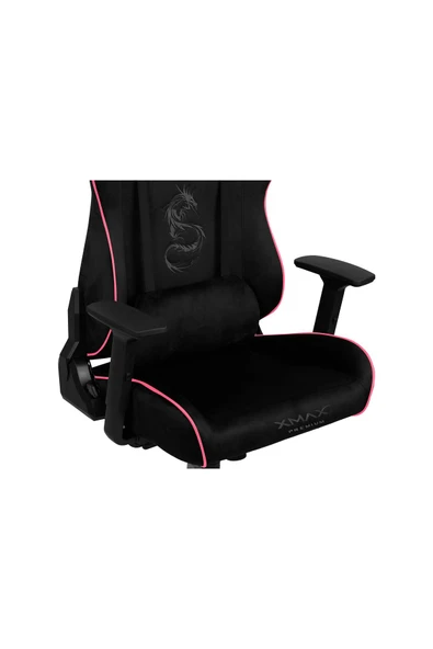 XMAX / Rio Pus Balerion Terletmez Kadife Kumaş Siyah Gaming Oyuncu Koltuğu / 120 Kg Taşır - Resim 5