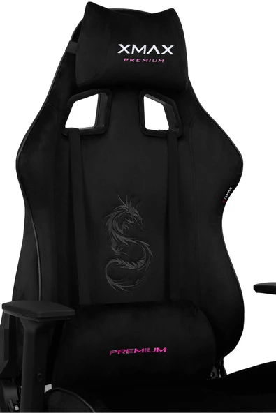 XMAX / Rio Pus Balerion Terletmez Kadife Kumaş Siyah Gaming Oyuncu Koltuğu / 120 Kg Taşır ürün görseli