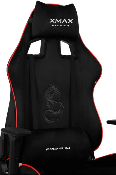 XMAX / Rio Pus Balerion Terletmez Kadife Kumaş Siyah Gaming Oyuncu Koltuğu / 120 Kg Taşır ürün görseli