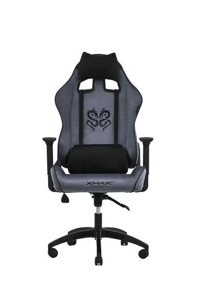 XMAX / Rio Balerion Antrasit Gri Kadife Terletmez Kumaş Gaming Oyuncu Koltuğu / 120 Kg Taşır - Resim 4