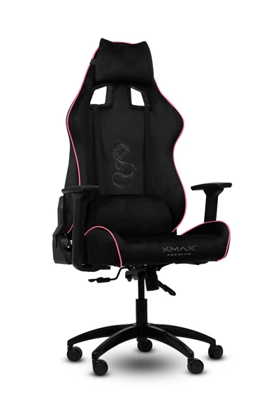 XMAX / Rio Pus Balerion Terletmez Kadife Kumaş Siyah Gaming Oyuncu Koltuğu / 120 Kg Taşır - Resim 3