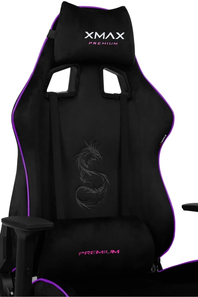 XMAX / Rio Pus Balerion Terletmez Kadife Kumaş Siyah Gaming Oyuncu Koltuğu / 120 Kg Taşır ürün görseli