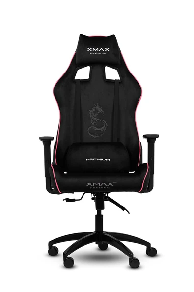 XMAX / Rio Pus Balerion Terletmez Kadife Kumaş Siyah Gaming Oyuncu Koltuğu / 120 Kg Taşır - Resim 2