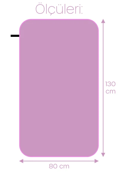 Unisex Mikrofiber Plaj Havlusu 80x130 cm Yumuşak Dokulu Deniz Banyo Sporcu Havlusu Large Boy Mor - Resim 3