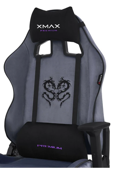 XMAX / Rio Balerion Antrasit Gri Kadife Terletmez Kumaş Gaming Oyuncu Koltuğu / 120 Kg Taşır ürün görseli