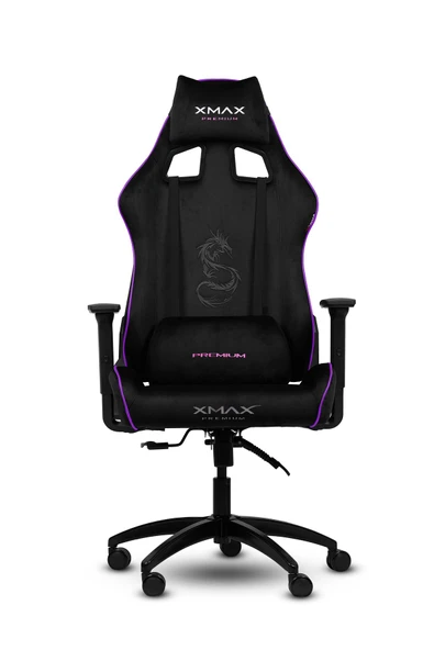 XMAX / Rio Pus Balerion Terletmez Kadife Kumaş Siyah Gaming Oyuncu Koltuğu / 120 Kg Taşır - Resim 5