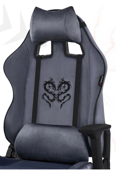 XMAX / Rio Balerion Antrasit Gri Kadife Terletmez Kumaş Gaming Oyuncu Koltuğu / 120 Kg Taşır ürün görseli