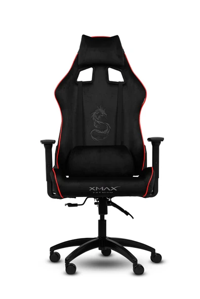 XMAX / Rio Pus Balerion Terletmez Kadife Kumaş Siyah Gaming Oyuncu Koltuğu / 120 Kg Taşır - Resim 5