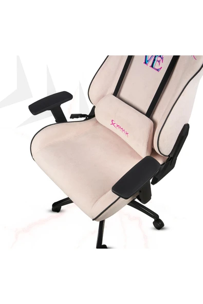 XMAX / Rio Plus Love Açık Pembe Su İtici Lüks Kadife Şönil Kumaş Oyuncu Koltuğu / 120 KG Taşıma - Resim 5