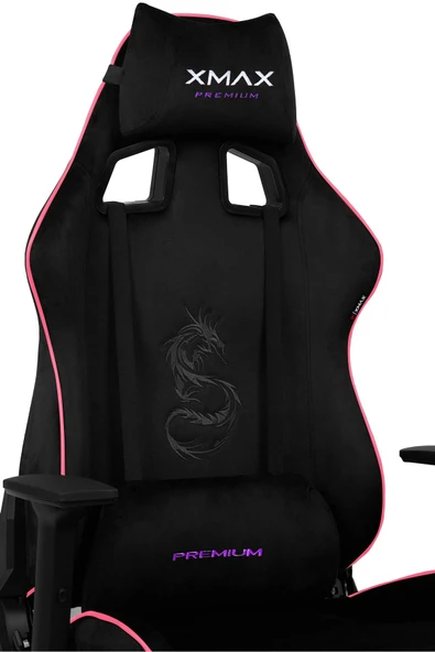XMAX / Rio Pus Balerion Terletmez Kadife Kumaş Siyah Gaming Oyuncu Koltuğu / 120 Kg Taşır ürün görseli