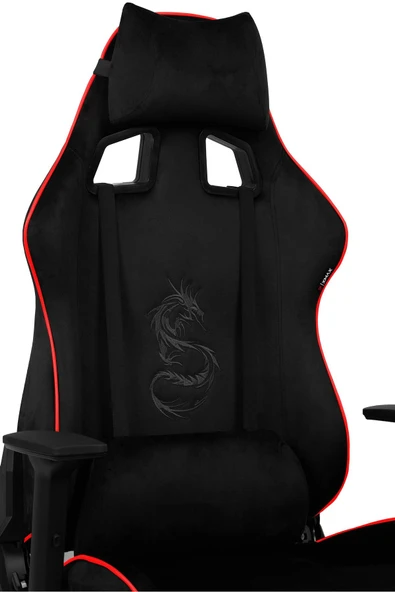XMAX / Rio Pus Balerion Terletmez Kadife Kumaş Siyah Gaming Oyuncu Koltuğu / 120 Kg Taşır ürün görseli