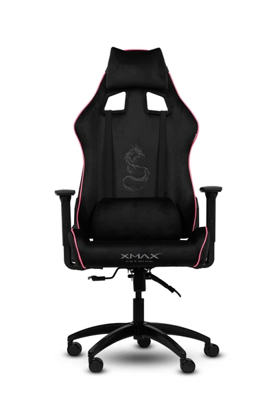 XMAX / Rio Pus Balerion Terletmez Kadife Kumaş Siyah Gaming Oyuncu Koltuğu / 120 Kg Taşır - Resim 4