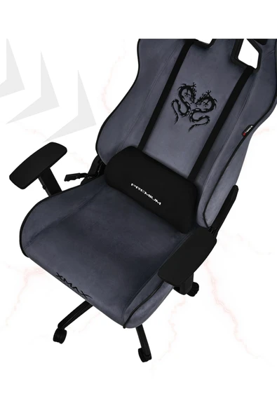 XMAX / Rio Plus Balerion Terletmez Kadife Kumaş Antrasit Gaming Oyuncu Koltuğu / 120 Kg Taşır - Resim 6