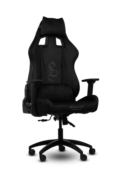 XMAX / Rio Pus Balerion Terletmez Kadife Kumaş Siyah Gaming Oyuncu Koltuğu / 120 Kg Taşır - Resim 2