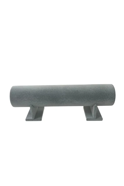 Büyük Boy Süet Kumaş Gri Renk 50 cm Ayaklı Taç Standı - 5