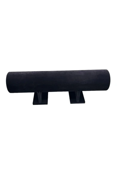 Büyük Boy Süet Kumaş Siyah Renk 50 cm Ayaklı Taç Standı - Resim 3