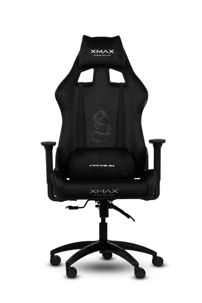 XMAX / Rio Pus Balerion Terletmez Kadife Kumaş Siyah Gaming Oyuncu Koltuğu / 120 Kg Taşır - Resim 2