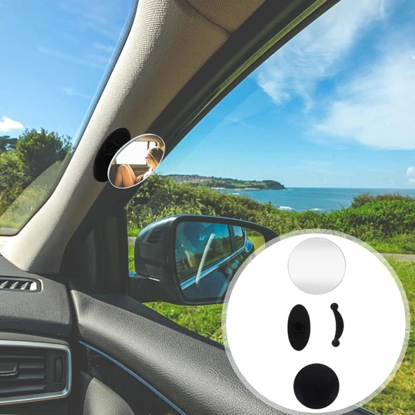 Hareketli Araç İçi Kör Nokta Aynası, Tekli - Resim 8