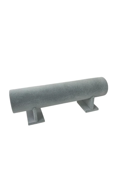 Büyük Boy Süet Kumaş Gri Renk 50 cm Ayaklı Taç Standı - 4