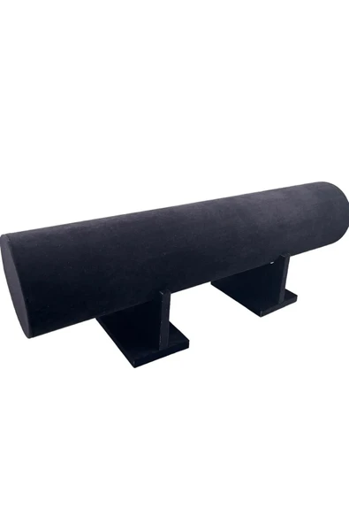 Büyük Boy Süet Kumaş Siyah Renk 50 cm Ayaklı Taç Standı - Resim 2