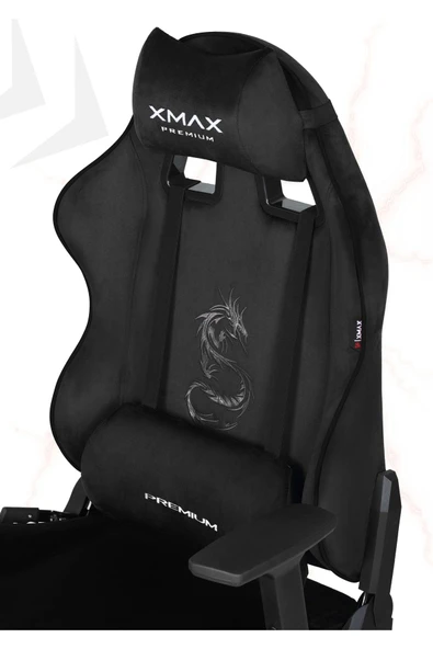 XMAX / Rio Balerion Siyah Terletmez Kadife Kumaş Oyuncu Koltuğu / 120 Kg Taşır ürün görseli