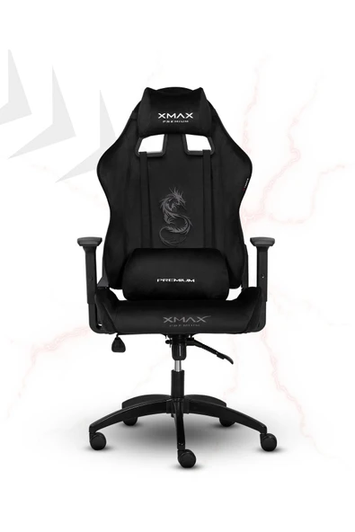 XMAX / Rio Balerion Siyah Terletmez Kadife Kumaş Oyuncu Koltuğu / 120 Kg Taşır - Resim 3